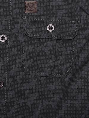 grey cotton blend shirt - 15608882 - Standard Image - 3