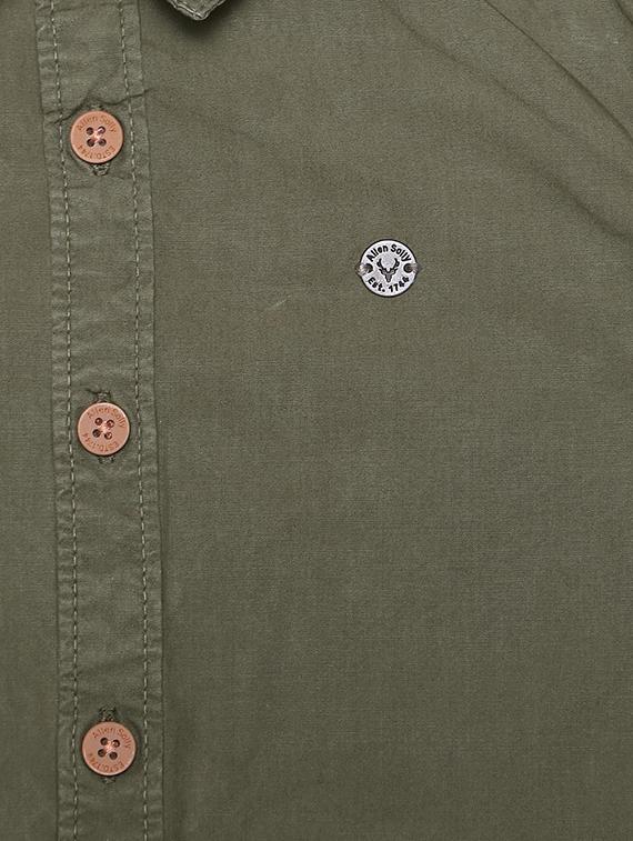 green cotton blend shirt - 15608884 - Zoom Image - 3