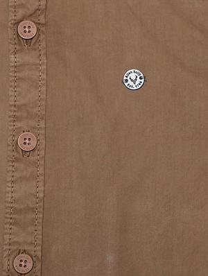 brown cotton blend shirt - 15608885 - Standard Image - 3
