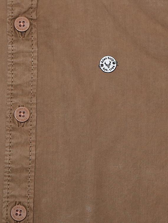 brown cotton blend shirt - 15608885 - Zoom Image - 3