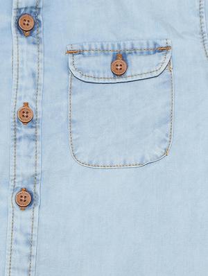 blue cotton blend shirt - 15608887 - Standard Image - 3