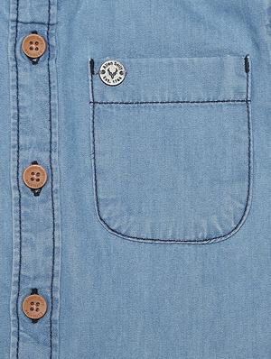 blue cotton blend shirt - 15608888 - Standard Image - 3