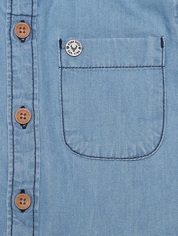 blue cotton blend shirt - 15608888 - Zoom Image - 3