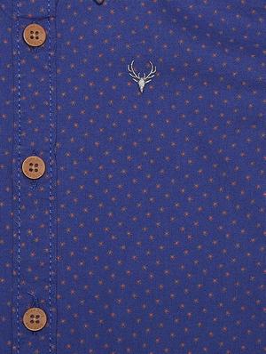blue cotton blend shirt - 15608890 - Standard Image - 3