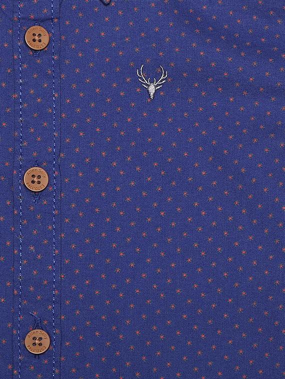 blue cotton blend shirt - 15608890 - Zoom Image - 3