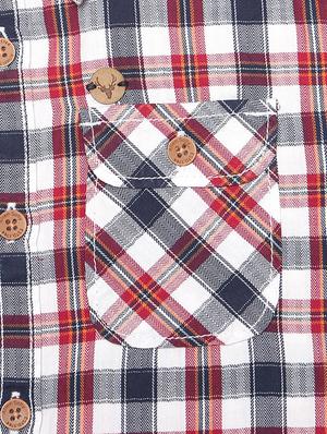 red cotton blend shirt - 15608891 - Standard Image - 3