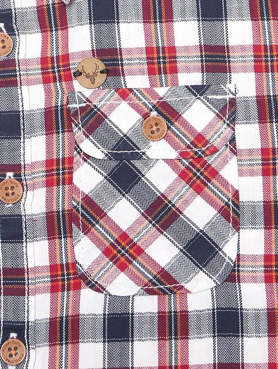 red cotton blend shirt - 15608891 - Zoom Image - 3
