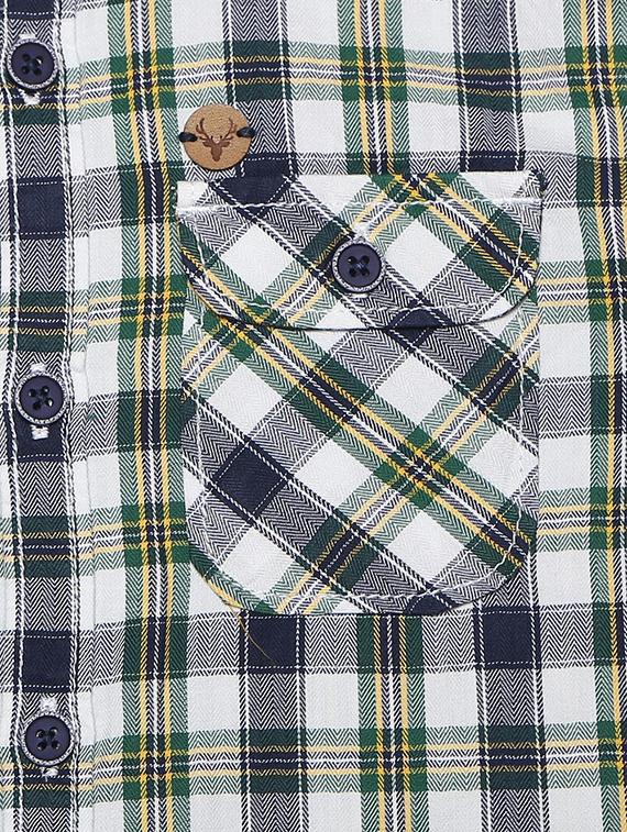 green cotton blend shirt - 15608892 - Zoom Image - 3