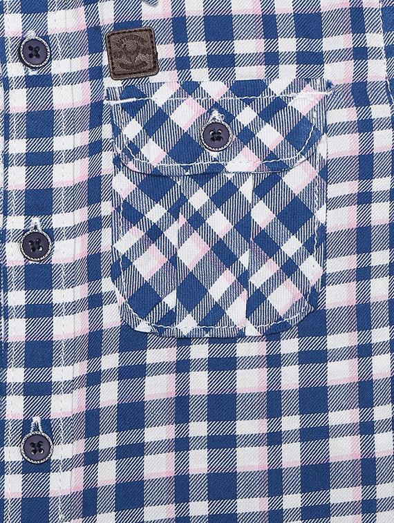 blue cotton blend shirt - 15608897 - Zoom Image - 3
