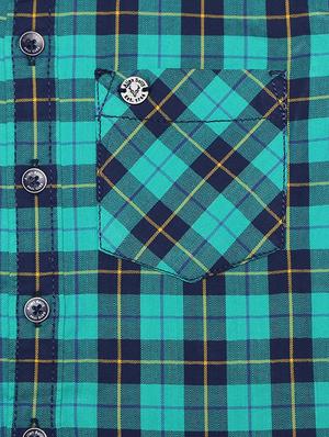 blue cotton blend shirt - 15608899 - Standard Image - 3