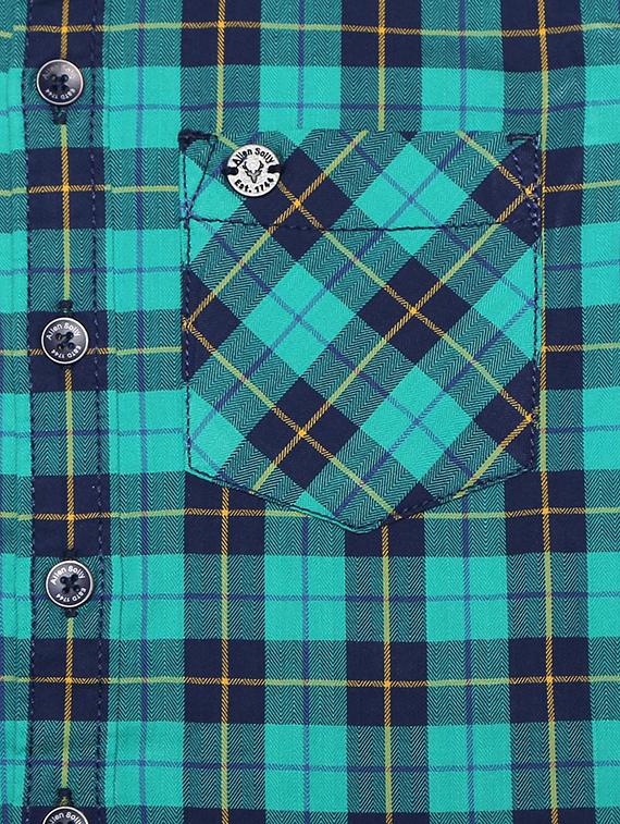 blue cotton blend shirt - 15608899 - Zoom Image - 3