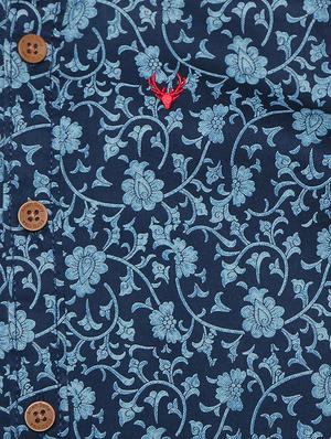 blue cotton blend shirt - 15608903 - Standard Image - 3