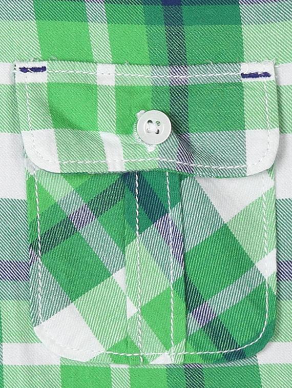 green cotton shirt - 15608933 - Zoom Image - 3