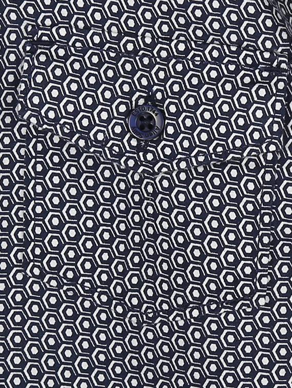 navy blue cotton shirt - 15608940 - Zoom Image - 3