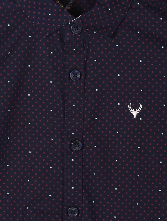 navy blue cotton shirt - 15608970 - Zoom Image - 3
