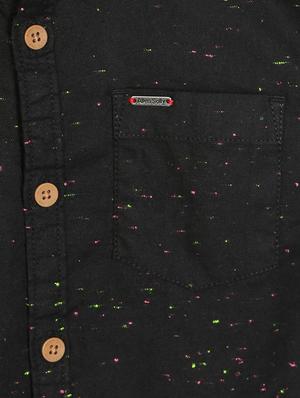 black cotton blend shirt - 15608973 - Standard Image - 3