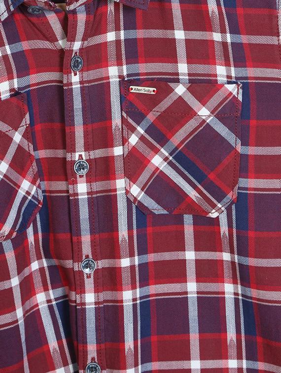 red cotton blend shirt - 15608975 - Zoom Image - 3