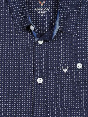 navy blue cotton shirt - 15608978 - Standard Image - 3