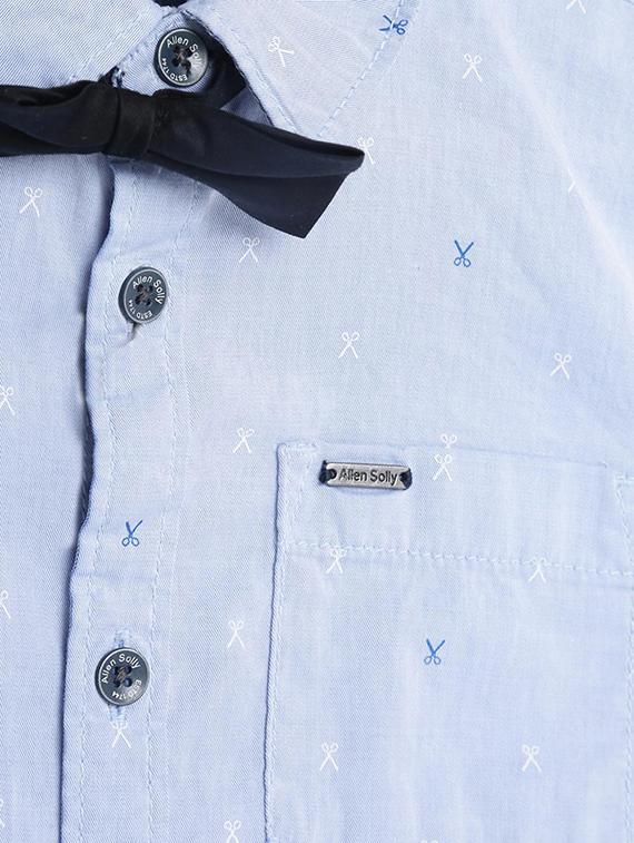 blue cotton blend shirt - 15608991 - Zoom Image - 3