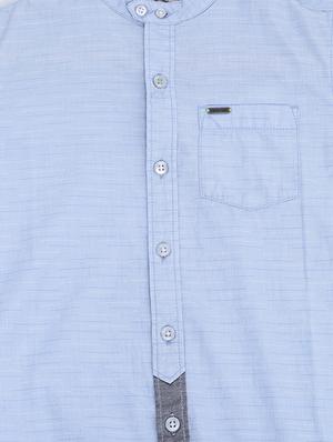 blue cotton blend shirt - 15608996 - Standard Image - 3