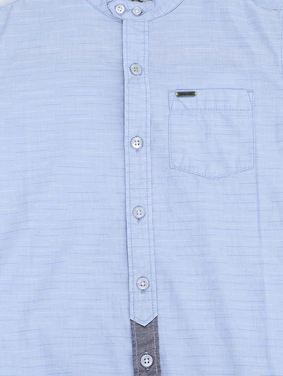 blue cotton blend shirt - 15608996 - Zoom Image - 3