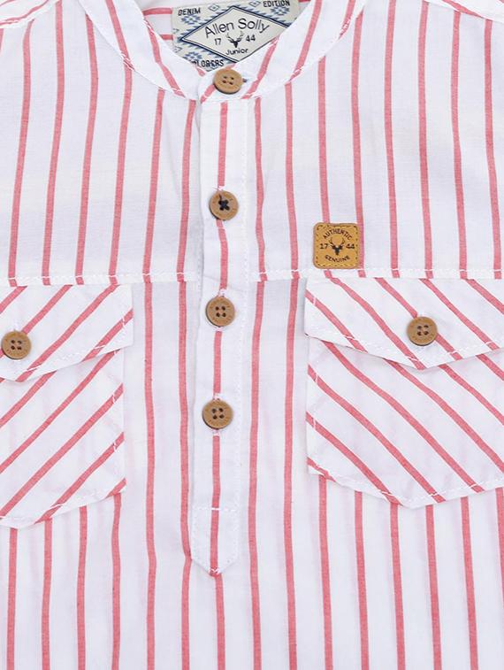 white cotton blend shirt - 15609002 - Zoom Image - 3