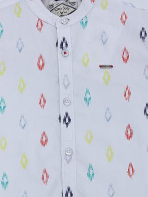 white cotton blend shirt - 15609003 - Standard Image - 3