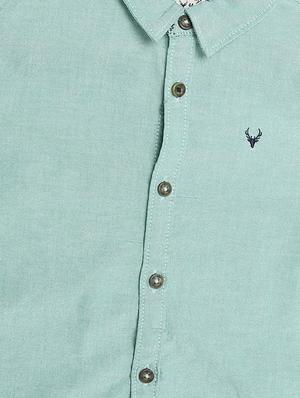 blue cotton blend shirt - 15609008 - Standard Image - 3