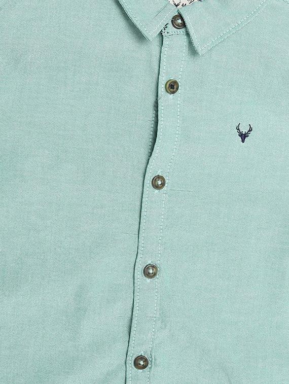 blue cotton blend shirt - 15609008 - Zoom Image - 3