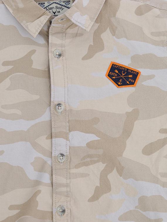 brown cotton blend shirt - 15609010 - Zoom Image - 3