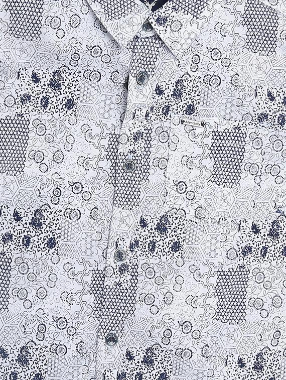 grey cotton blend shirt - 15609011 - Zoom Image - 3
