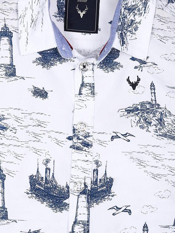white cotton shirt - 15609018 - Zoom Image - 3