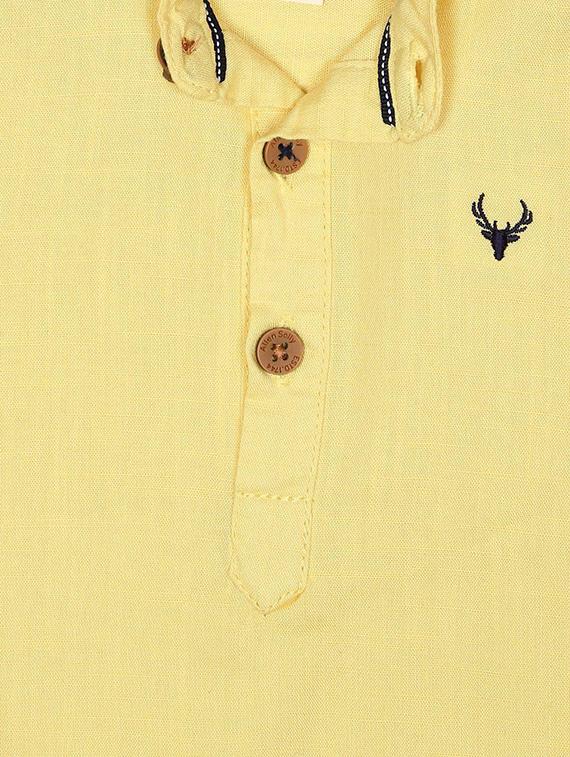 yellow cotton shirt - 15609020 - Zoom Image - 3