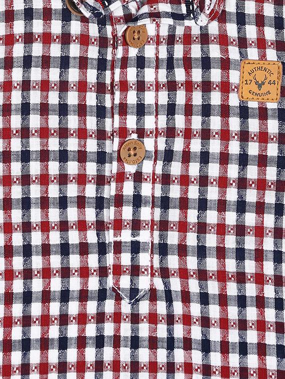 red cotton shirt - 15609021 - Zoom Image - 3