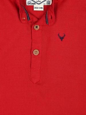 red cotton shirt - 15609022 - Standard Image - 3