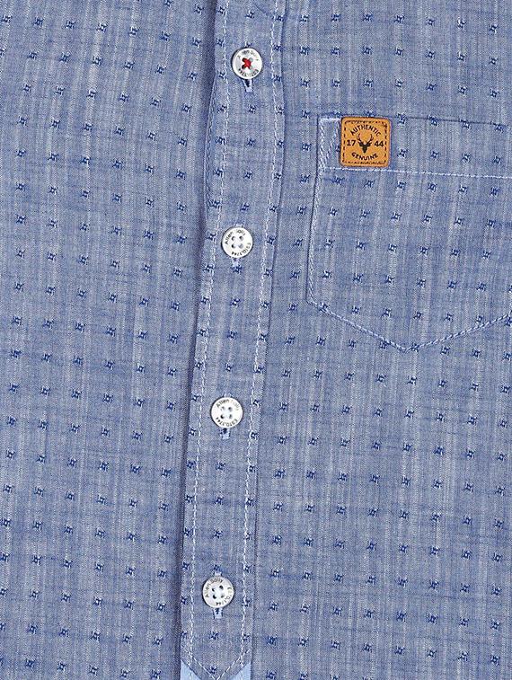 blue cotton shirt - 15609026 - Zoom Image - 3