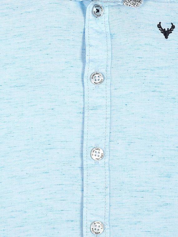 blue cotton blend shirt - 15609027 - Zoom Image - 3