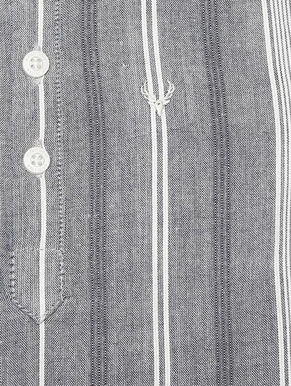 grey cotton blend kurta - 15609029 - Zoom Image - 3