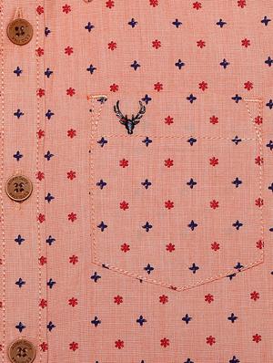 orange cotton blend shirt - 15609031 - Standard Image - 3
