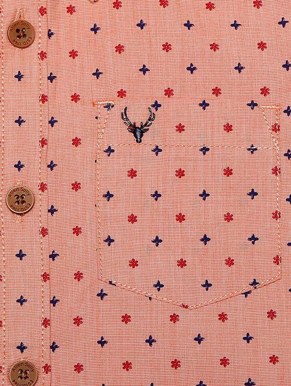 orange cotton blend shirt - 15609031 - Zoom Image - 3