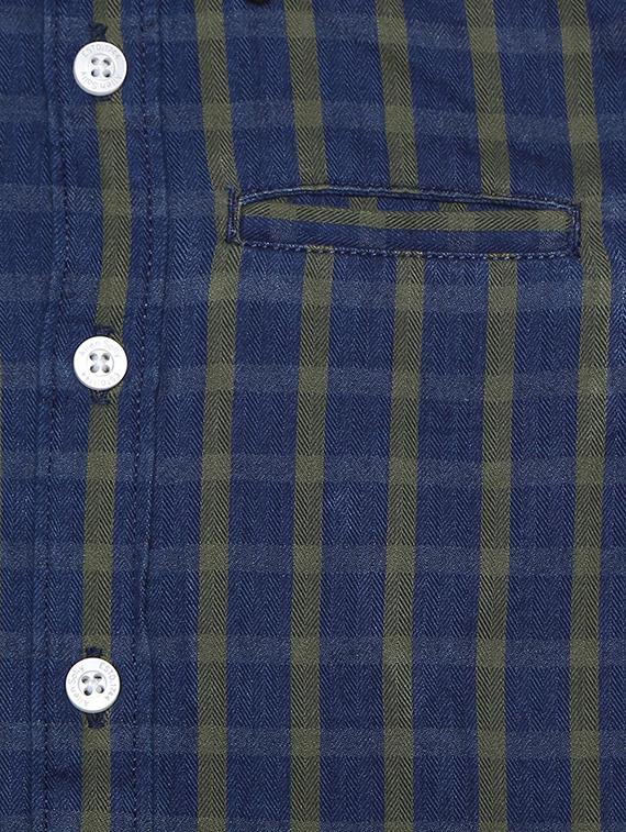 blue cotton blend shirt - 15609036 - Zoom Image - 3