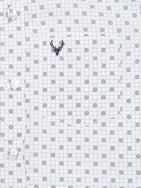 white cotton blend shirt - 15609040 - Zoom Image - 3