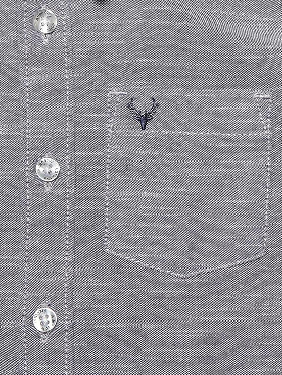 grey cotton blend shirt - 15609041 - Zoom Image - 3