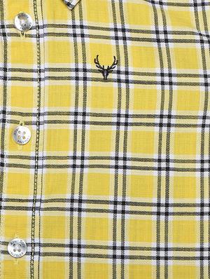 yellow cotton blend shirt - 15609043 - Standard Image - 3