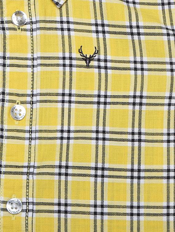 yellow cotton blend shirt - 15609043 - Zoom Image - 3