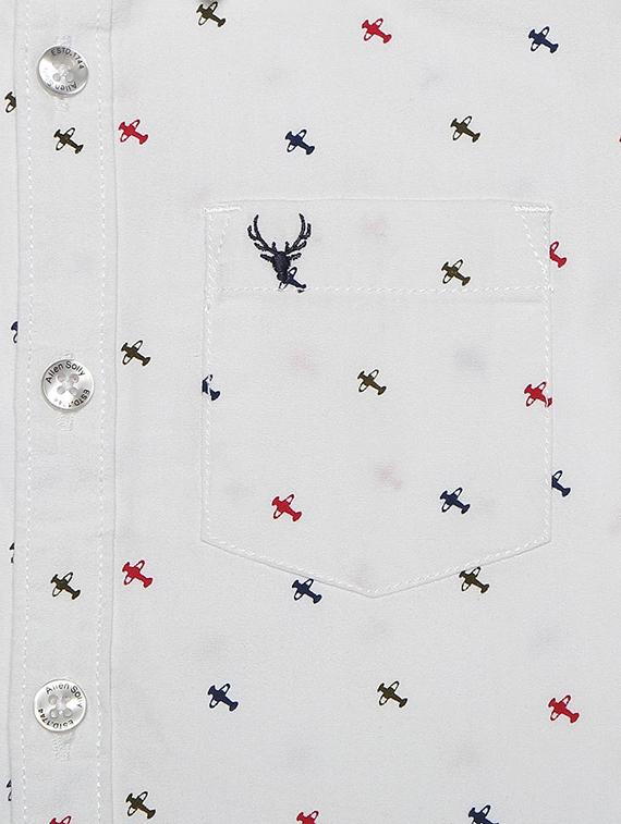 white cotton blend shirt - 15609046 - Zoom Image - 3