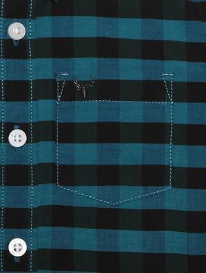 blue cotton blend shirt - 15609048 - Standard Image - 3