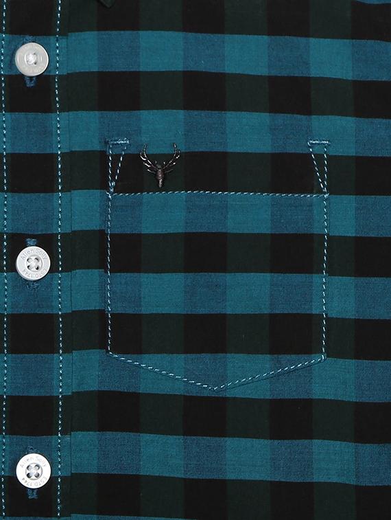 blue cotton blend shirt - 15609048 - Zoom Image - 3