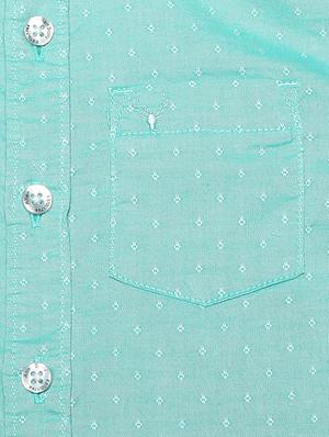 blue cotton blend shirt - 15609049 - Standard Image - 3