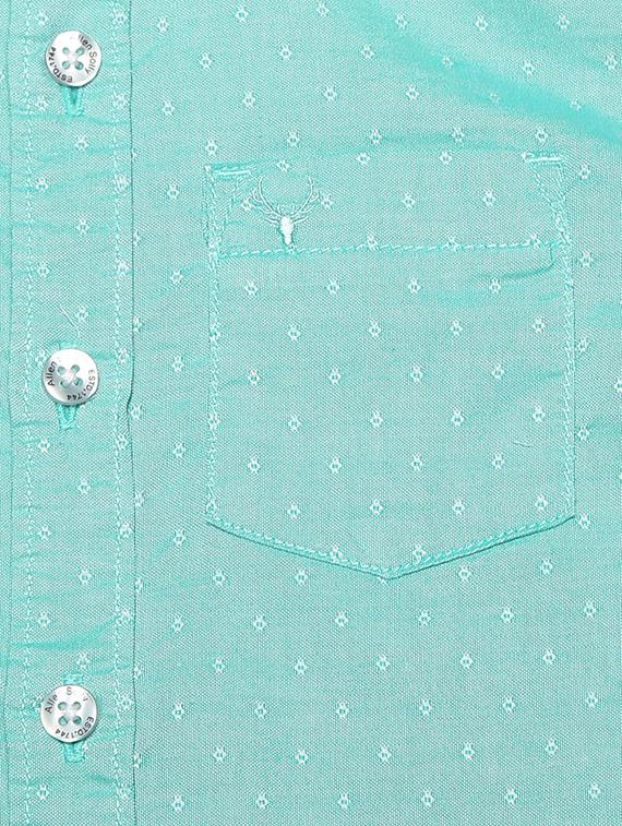 blue cotton blend shirt - 15609049 - Zoom Image - 3